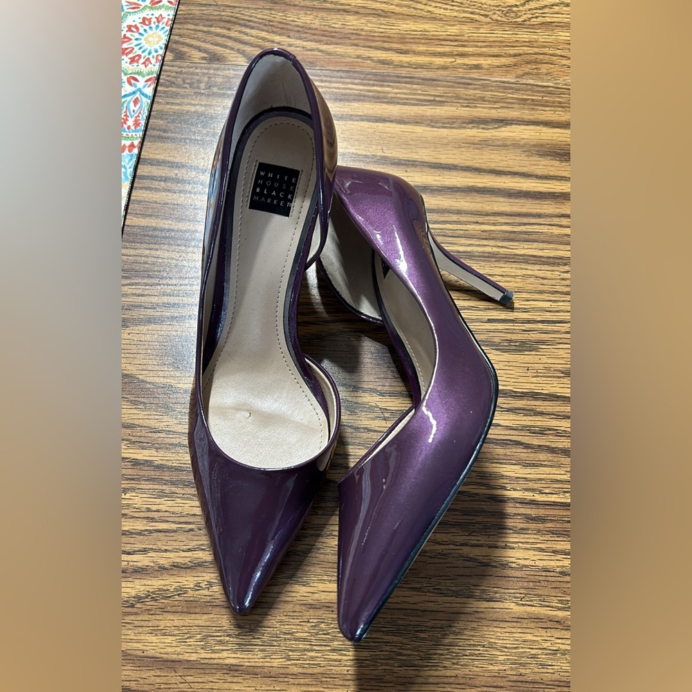 Purple iridescent pumps. Size 6.5